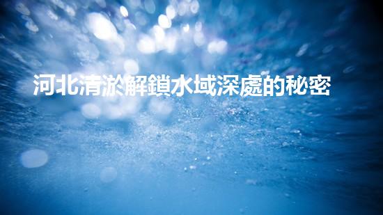 河北清淤解鎖水域深處的秘密，突破技術(shù)邊界！